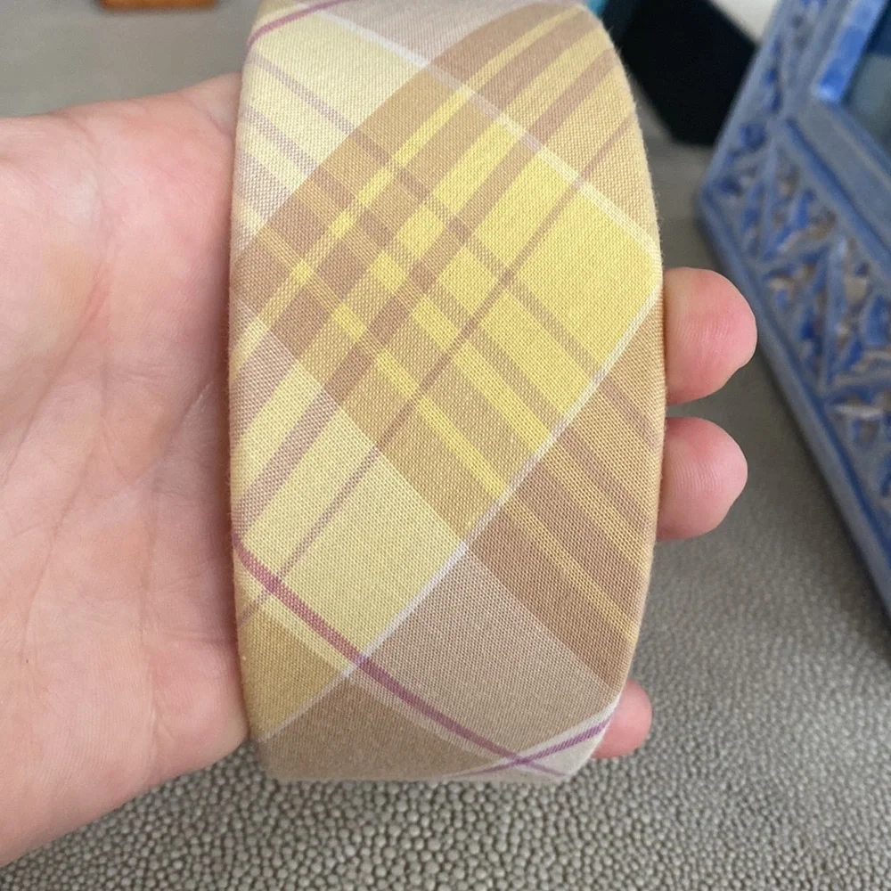 Girls Yellow and Purple Plaid Gymboree Headband